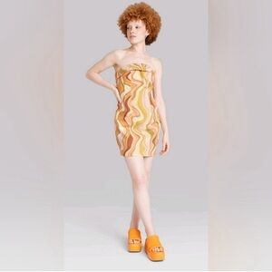 NWT Woman's Twill Tube Bodycon Dress